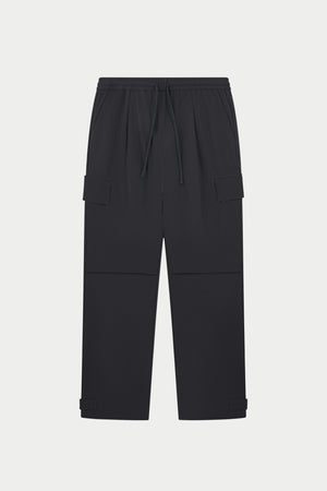 TECHNICAL WIDE LEG TROUSERS - BLACK