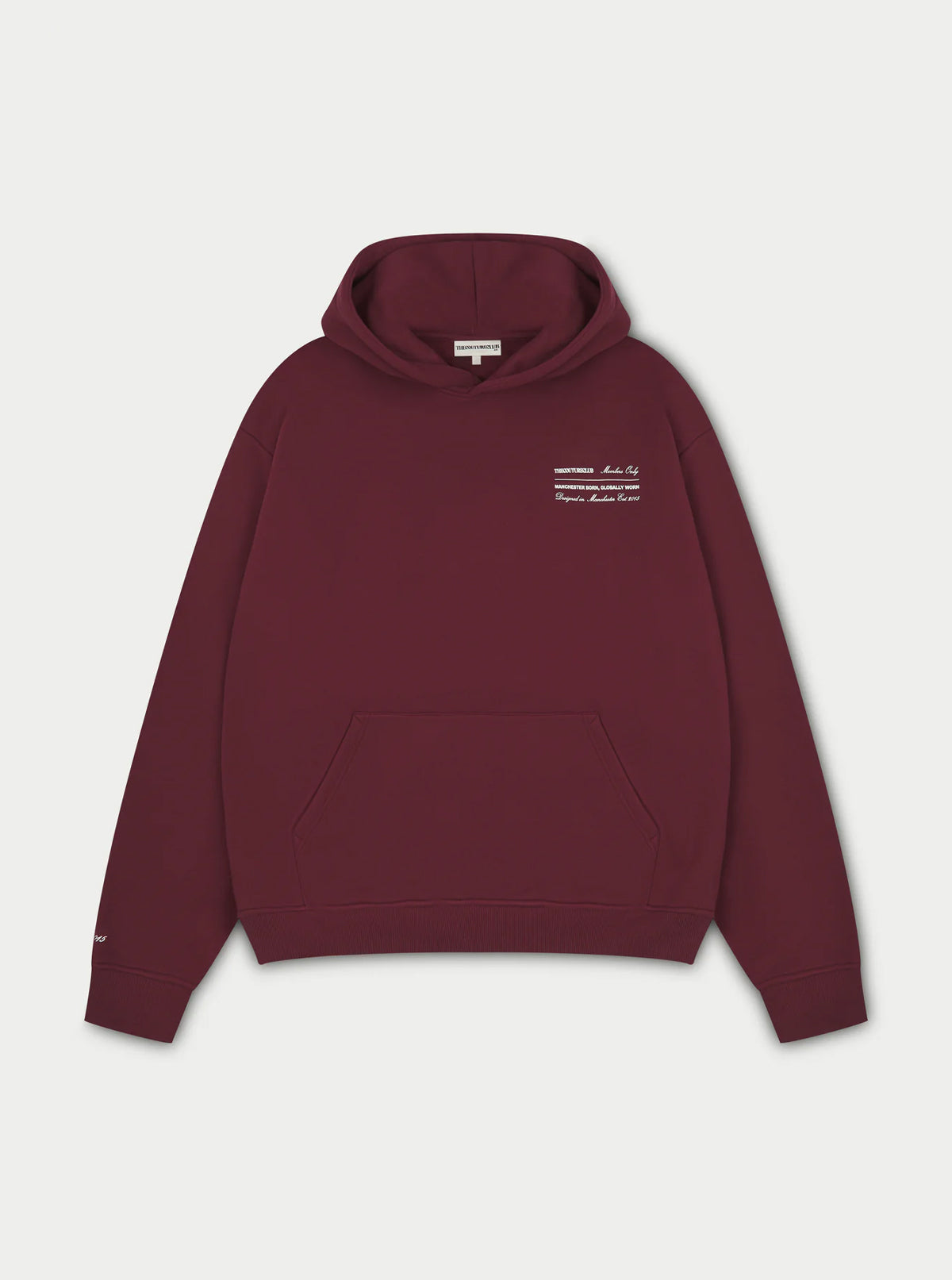 Mission Statement Relaxed Hoodie - Burgundy