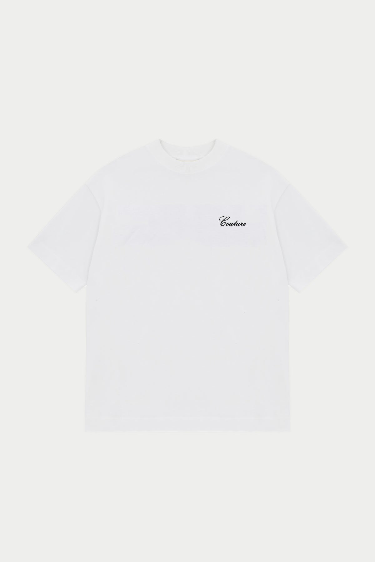 SCRIPT EMBROIDERED T-SHIRT - WHITE