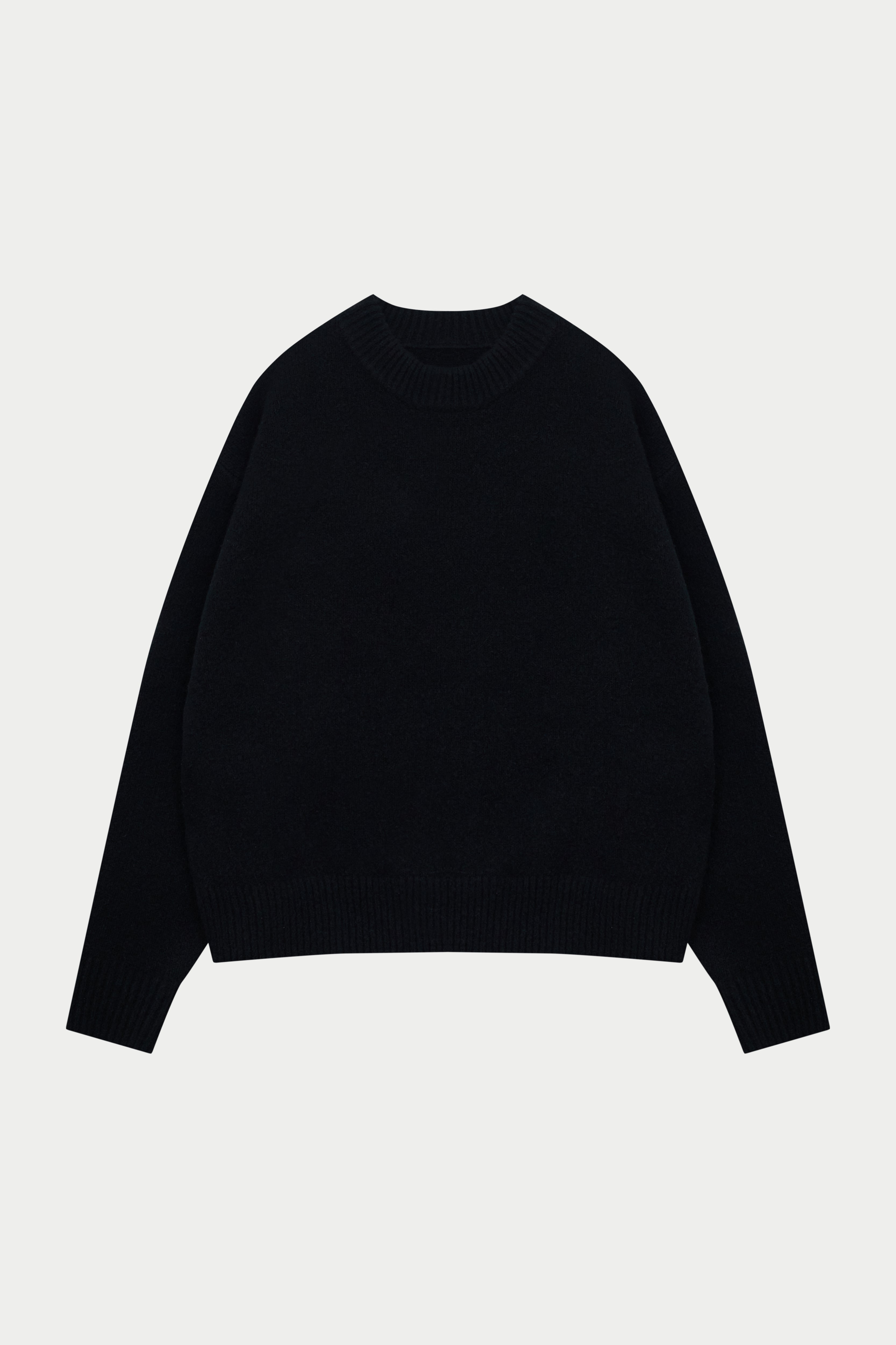 COPYRIGHT BRUSHED KNIT JUMPER - BLACK