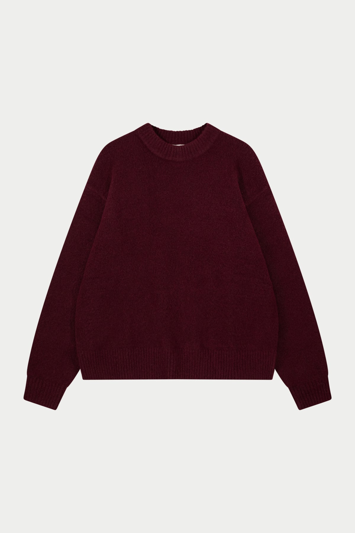 COPYRIGHT BRUSHED KNIT JUMPER - BURGUNDY
