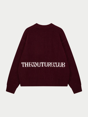COPYRIGHT BRUSHED KNIT JUMPER - BURGUNDY
