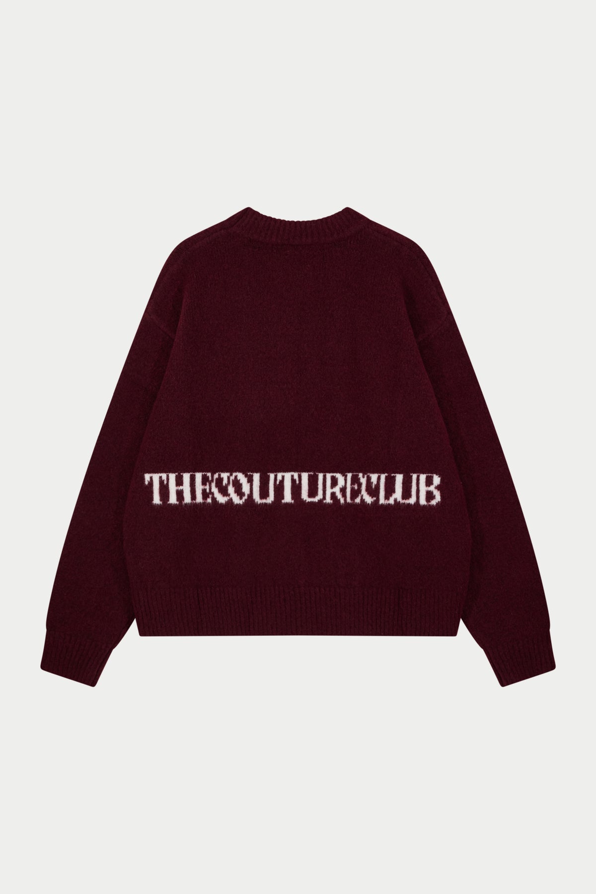 COPYRIGHT BRUSHED KNIT JUMPER - BURGUNDY