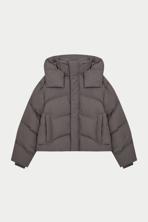 PUFFER COAT - BROWN