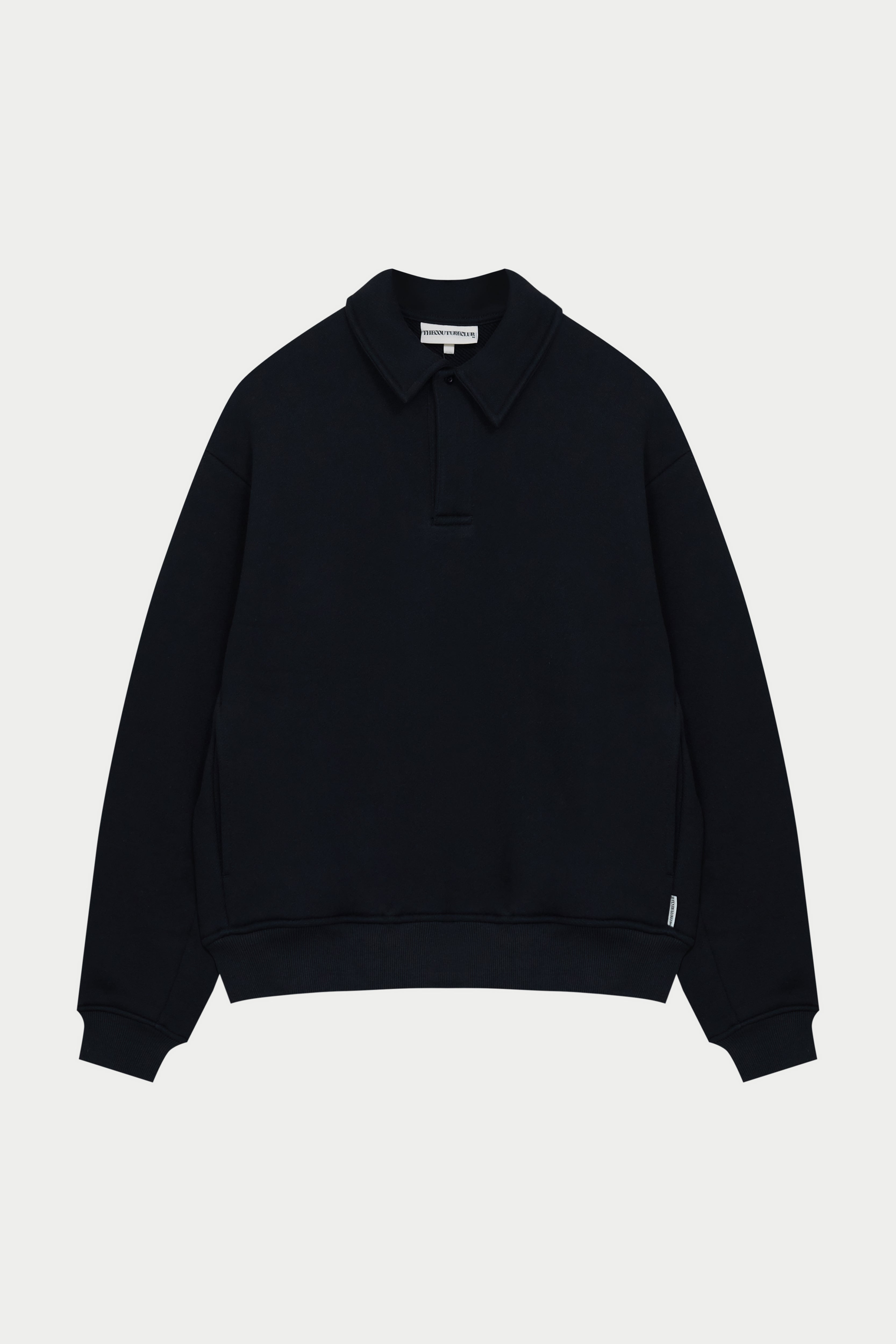 LAUNDERED CLASSICS POLO SWEATSHIRT - WASHED BLACK