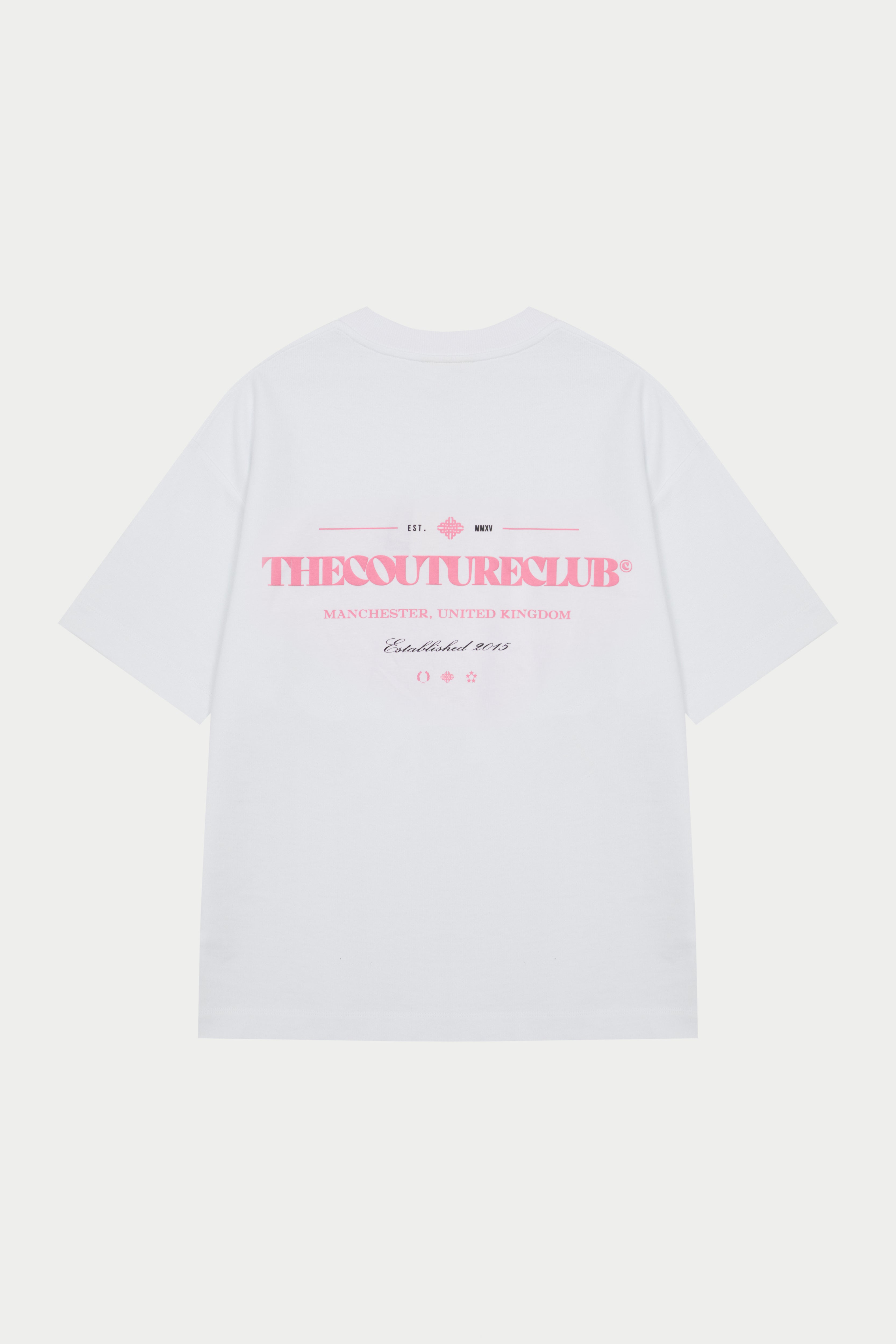 COPYRIGHT MULTI GRAPHIC T-SHIRT - PINK