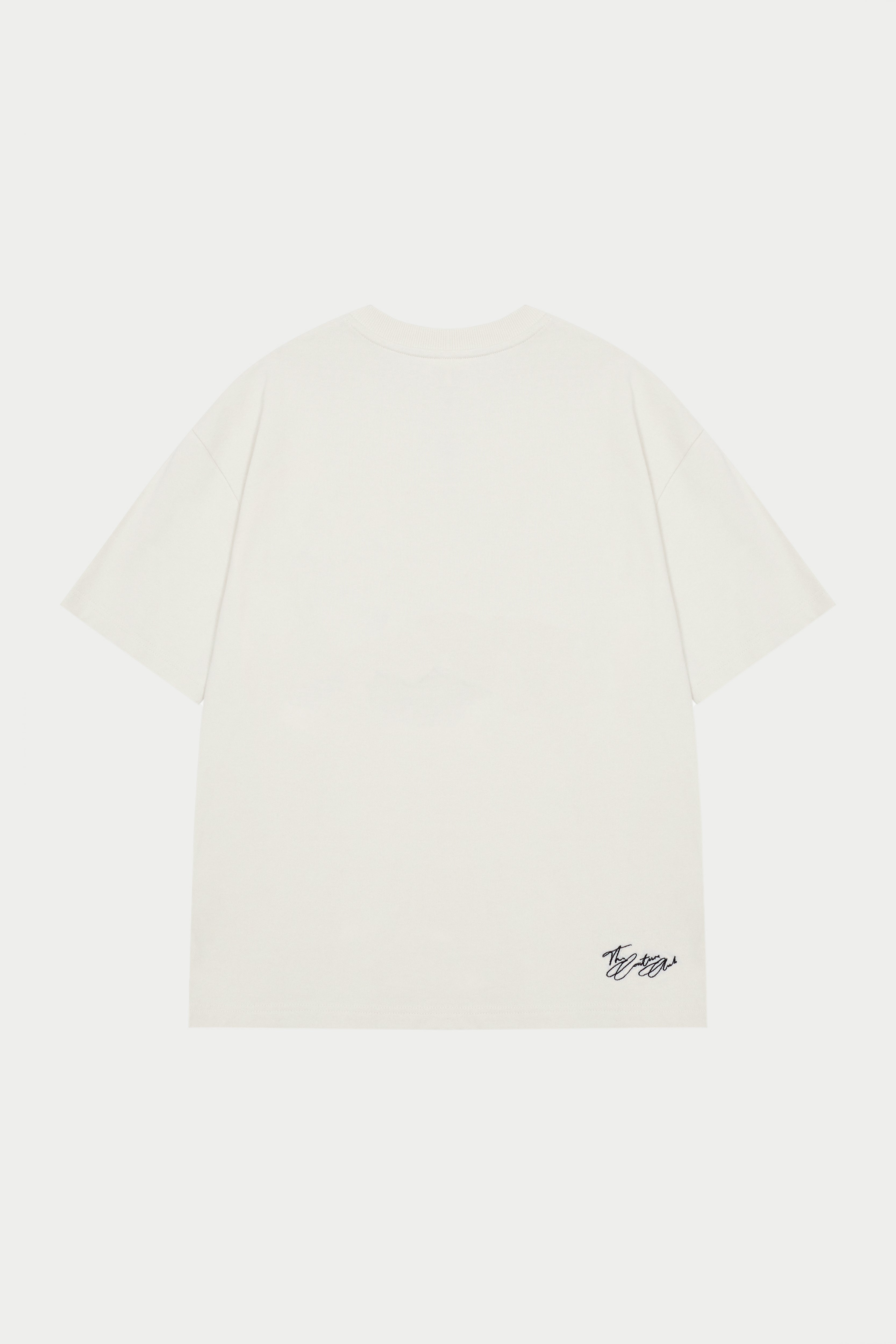 FINE GAUGE KNIT T-SHIRT - OFF WHITE