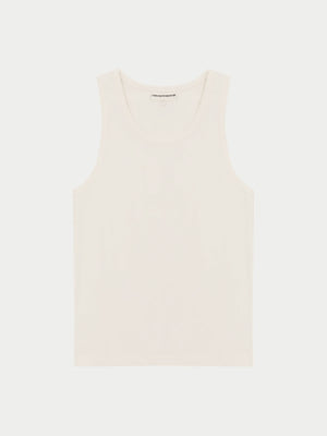 RIBBED JERSEY VEST - OFF WHITE