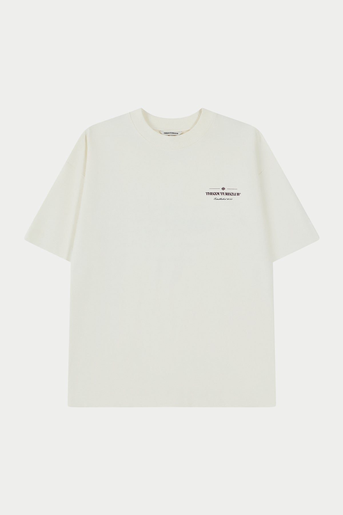 COPYRIGHT MULTI GRAPHIC T-SHIRT - OFF WHITE BURGUNDY