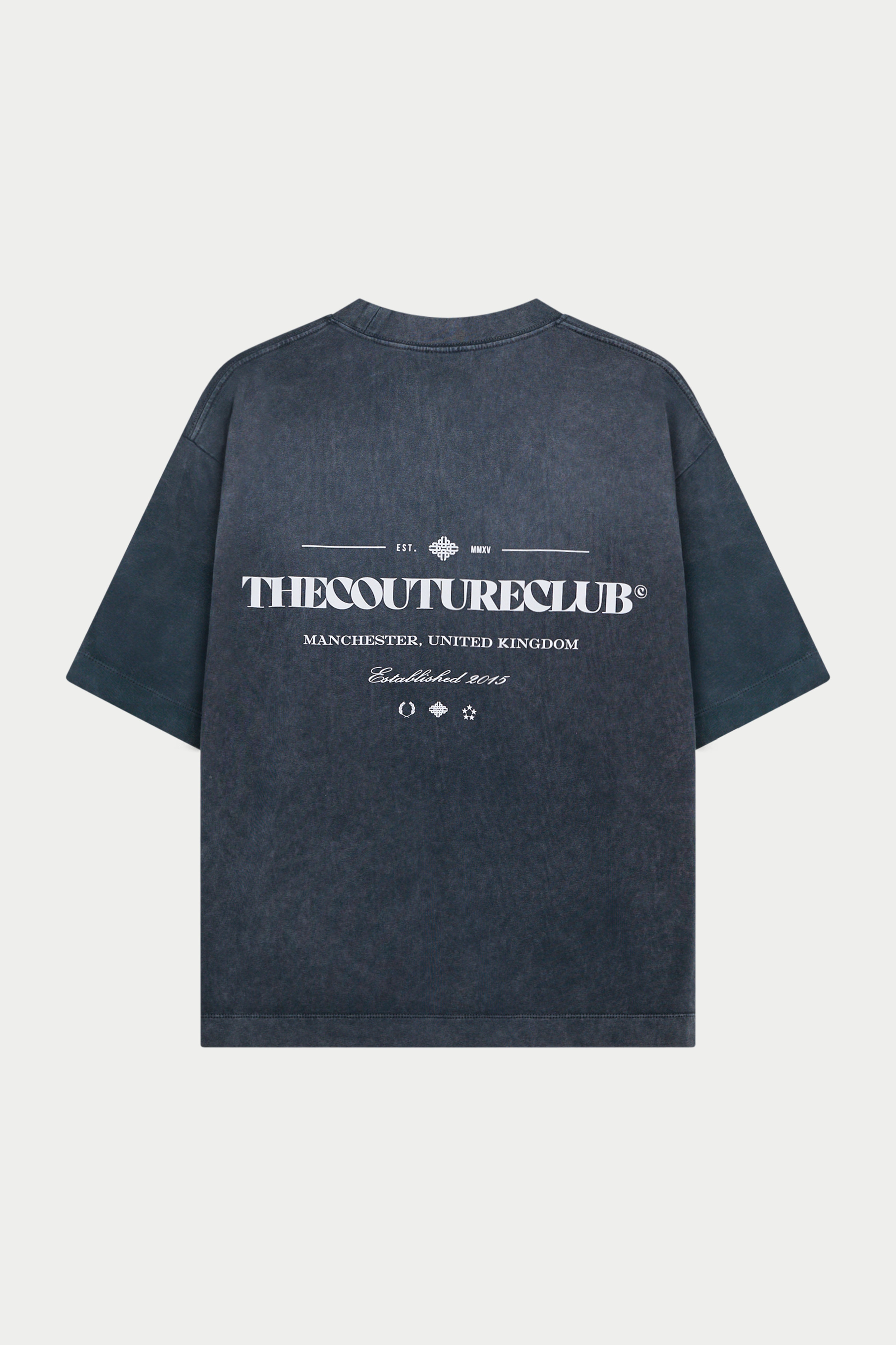SPRAY WASH COPYRIGHT MULTI GRAPHIC T-SHIRT - BLACK