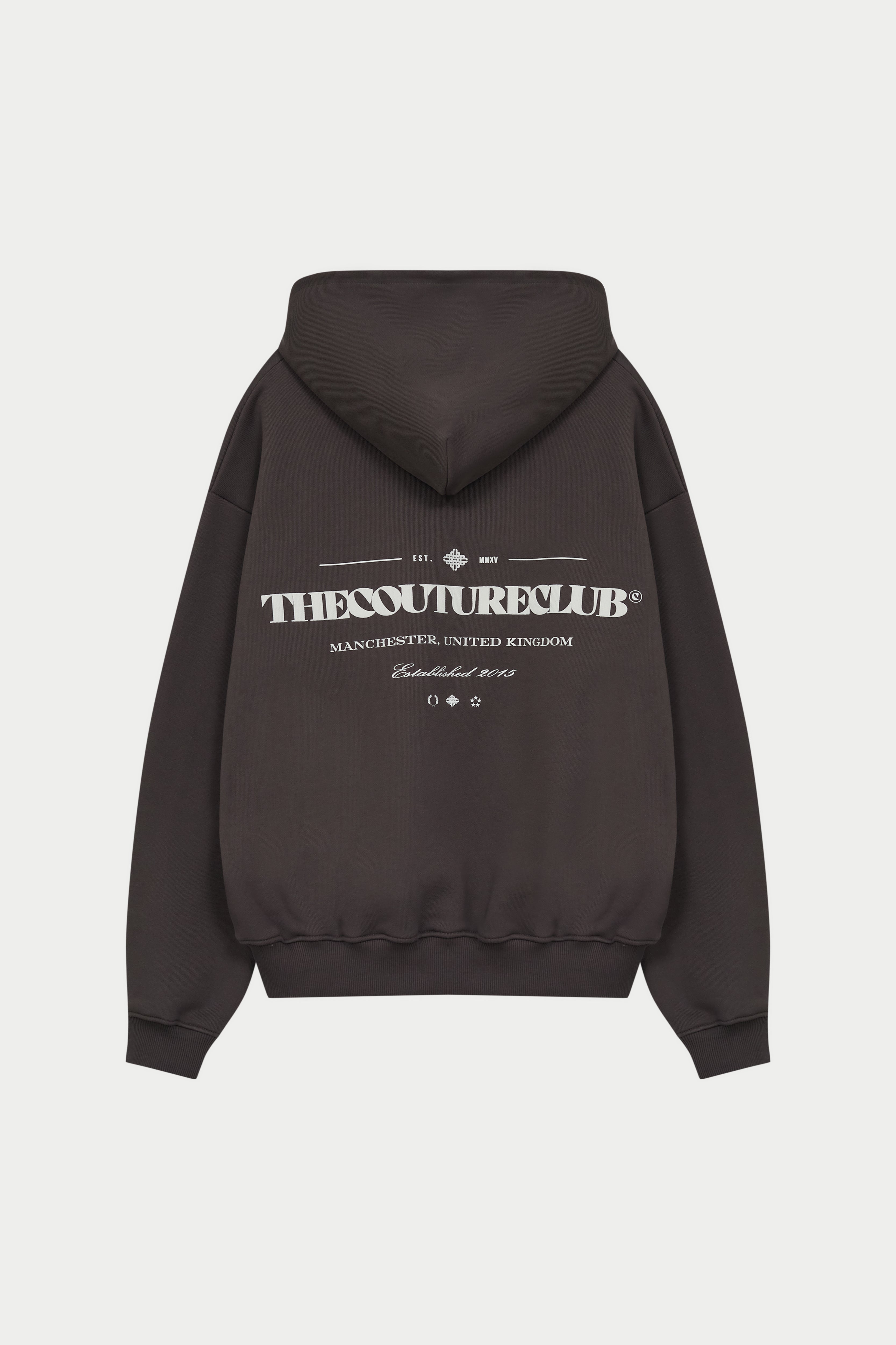 COPYRIGHT MULTI GRAPHIC HOODIE - BROWN