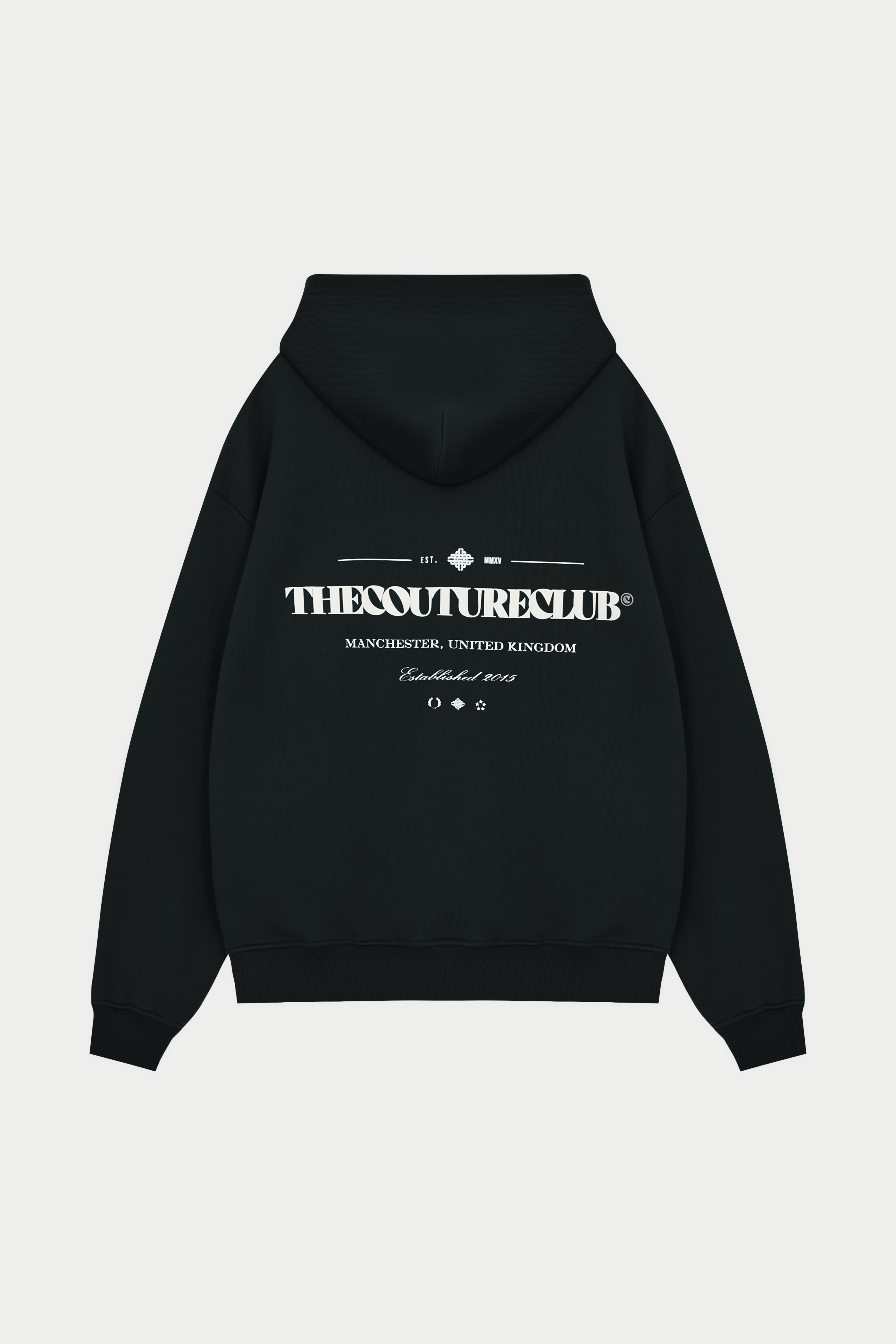 COPYRIGHT MULTI GRAPHIC HOODIE - BLACK