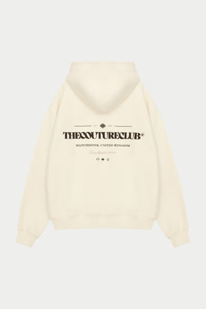 MIXED FONT GRAPHIC HOODIE - OFF WHITE