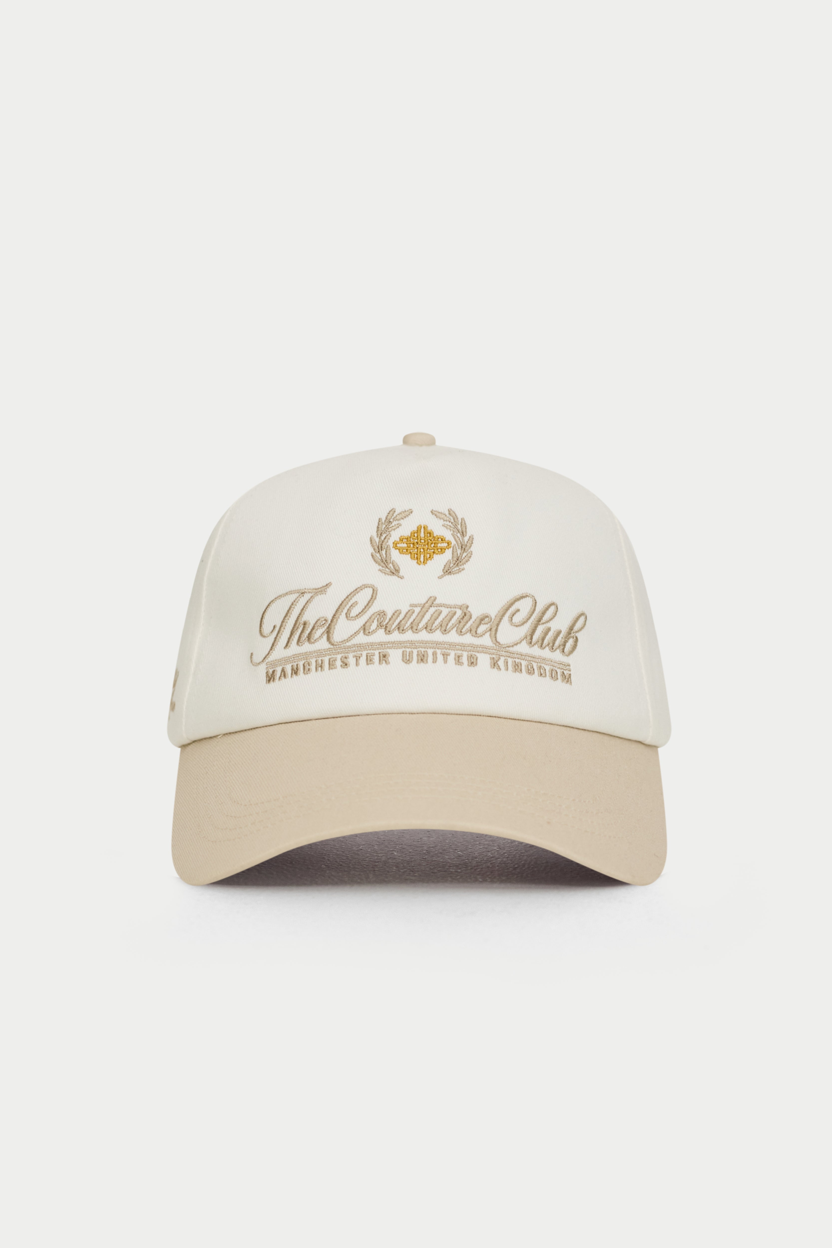 LAUREL EMBROIDERY CAP - BEIGE