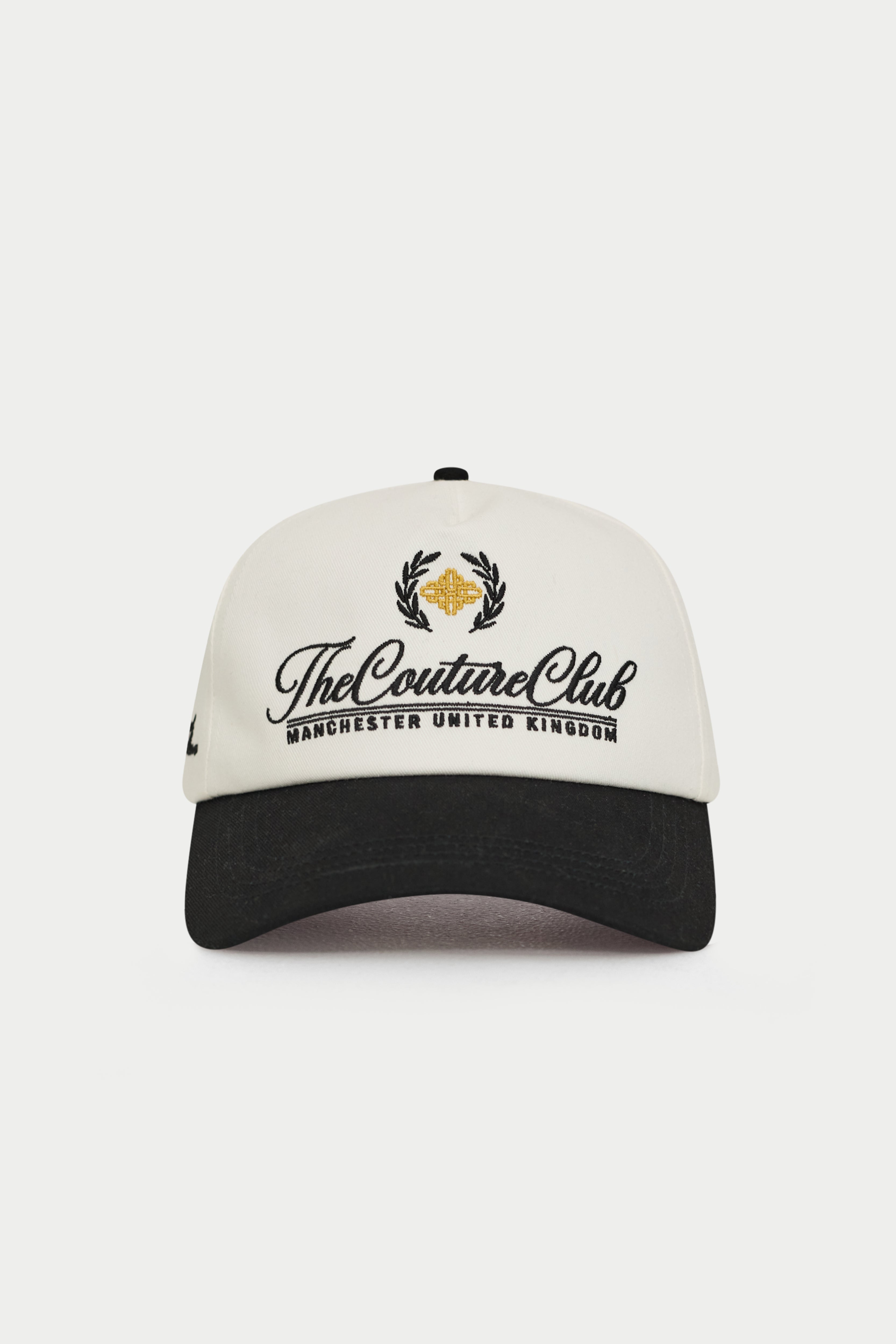 LAUREL EMBROIDERY CAP - BLACK