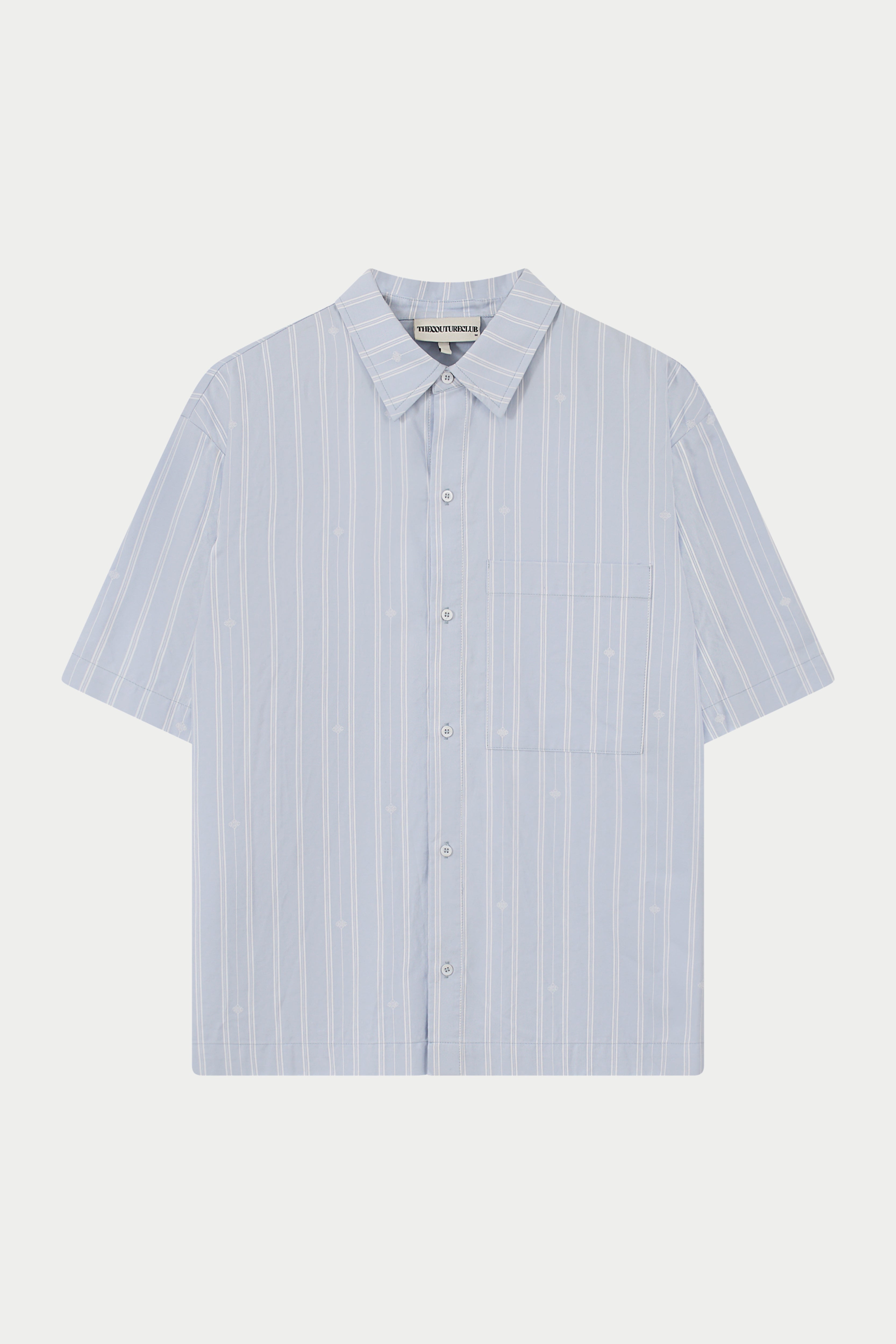 EMBLEM STRIPE SHIRT - BLUE