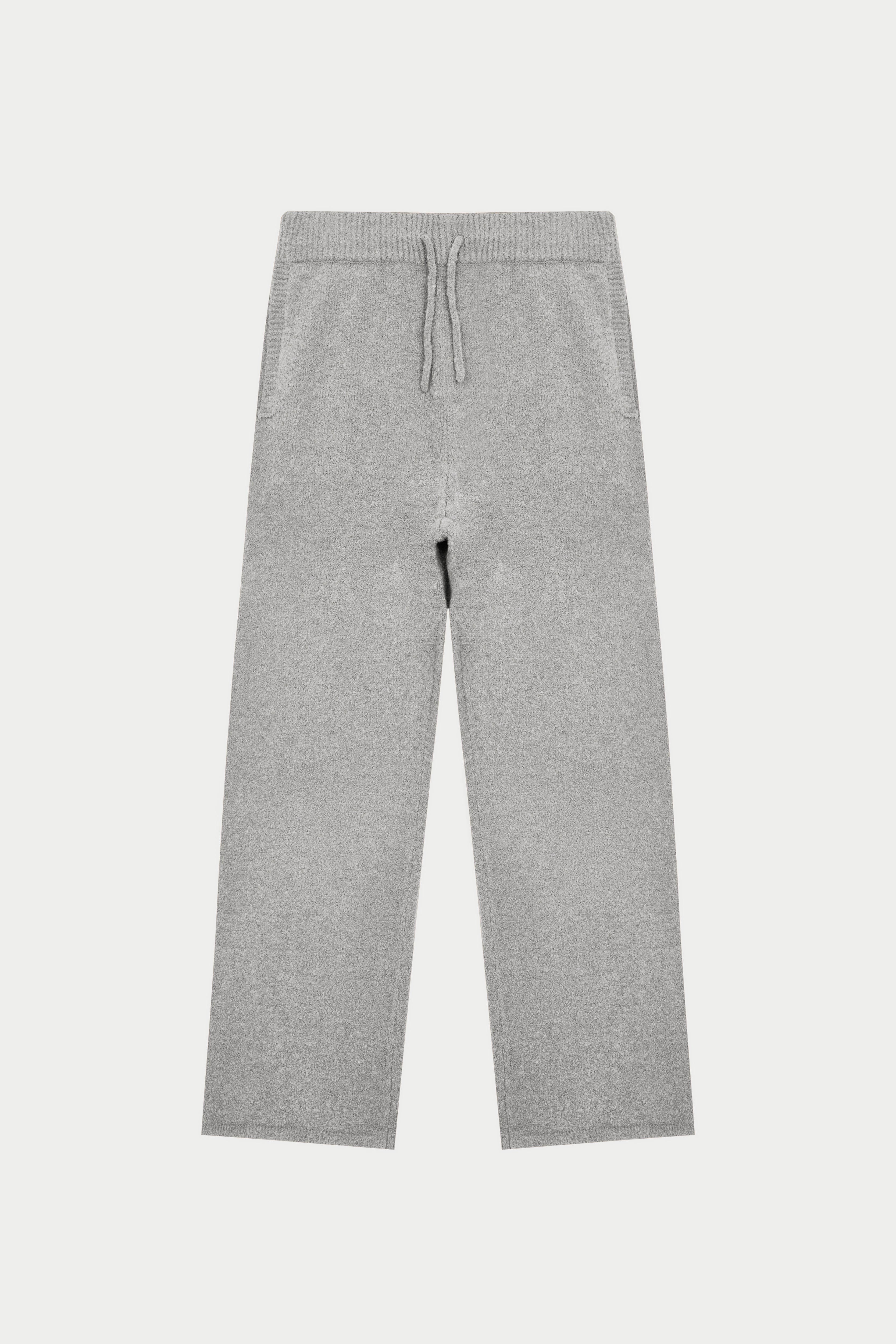 BOUCLE KNIT PANTS - GREY MARL