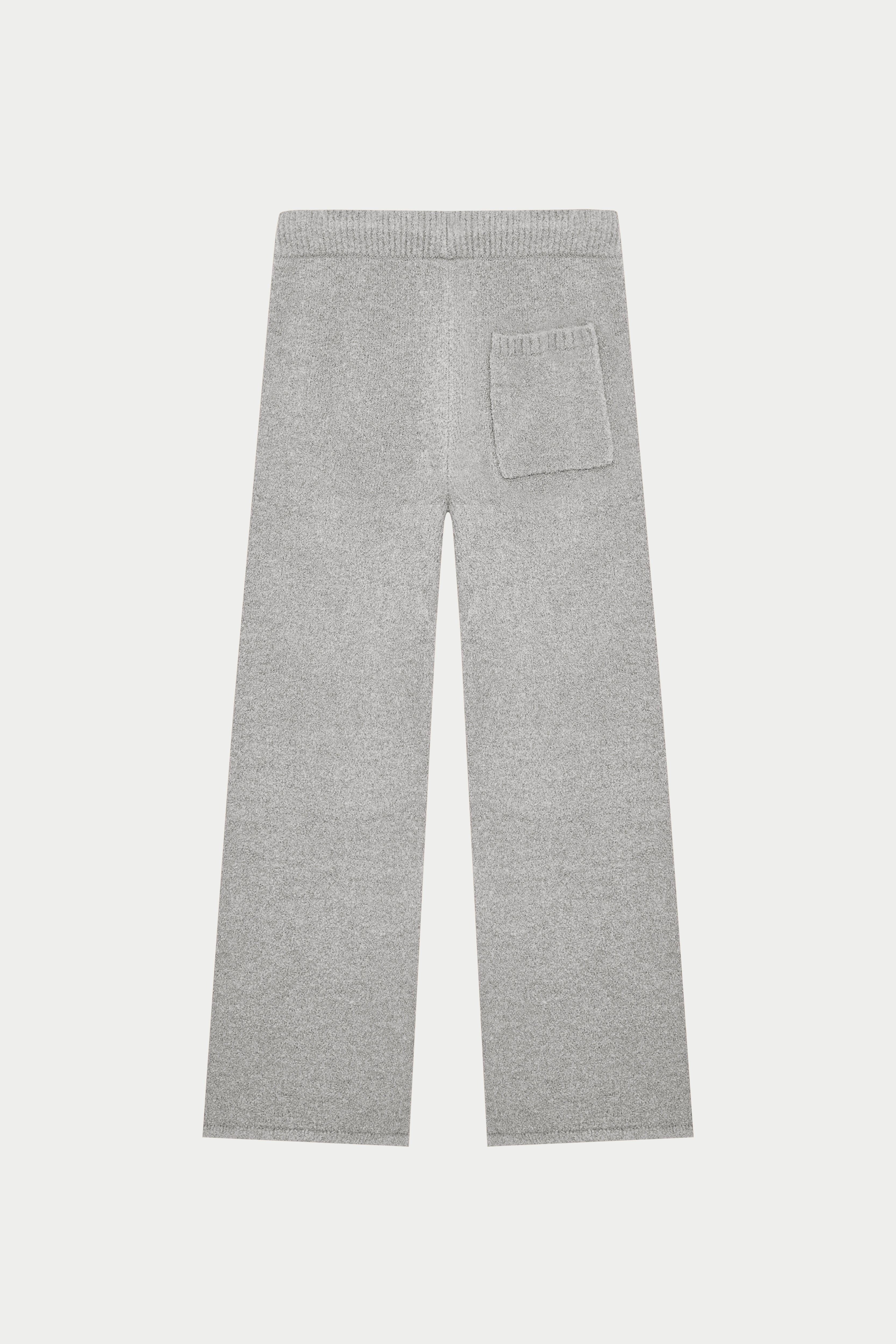 BOUCLE KNIT PANTS - GREY MARL