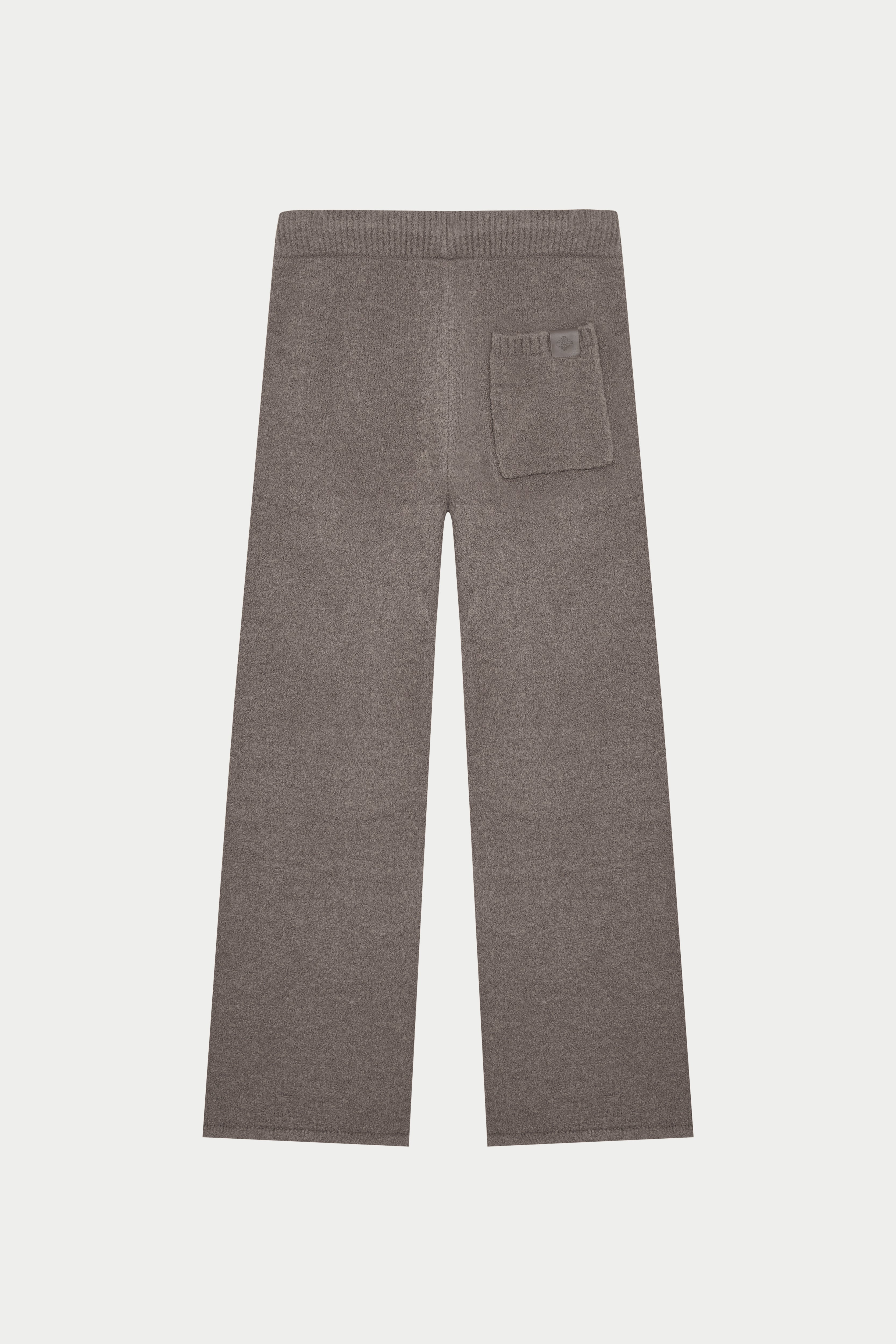 BOUCLE KNIT PANTS - BROWN