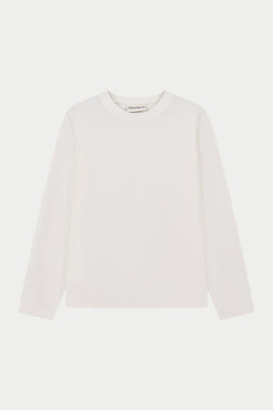 WAFFLE LONG SLEEVE T-SHIRT - OFF WHITE