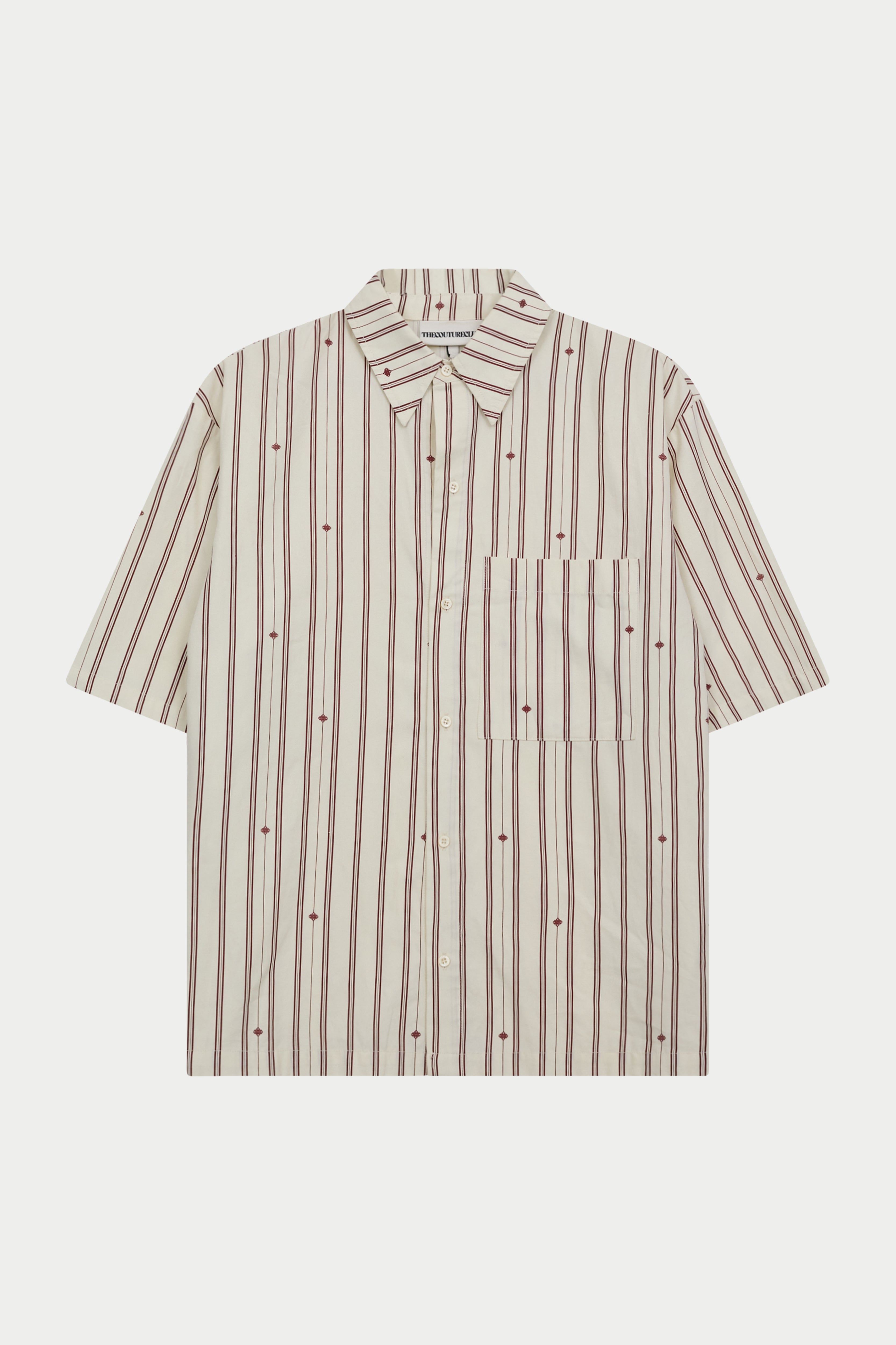 EMBLEM STRIPE SHIRT - STONE