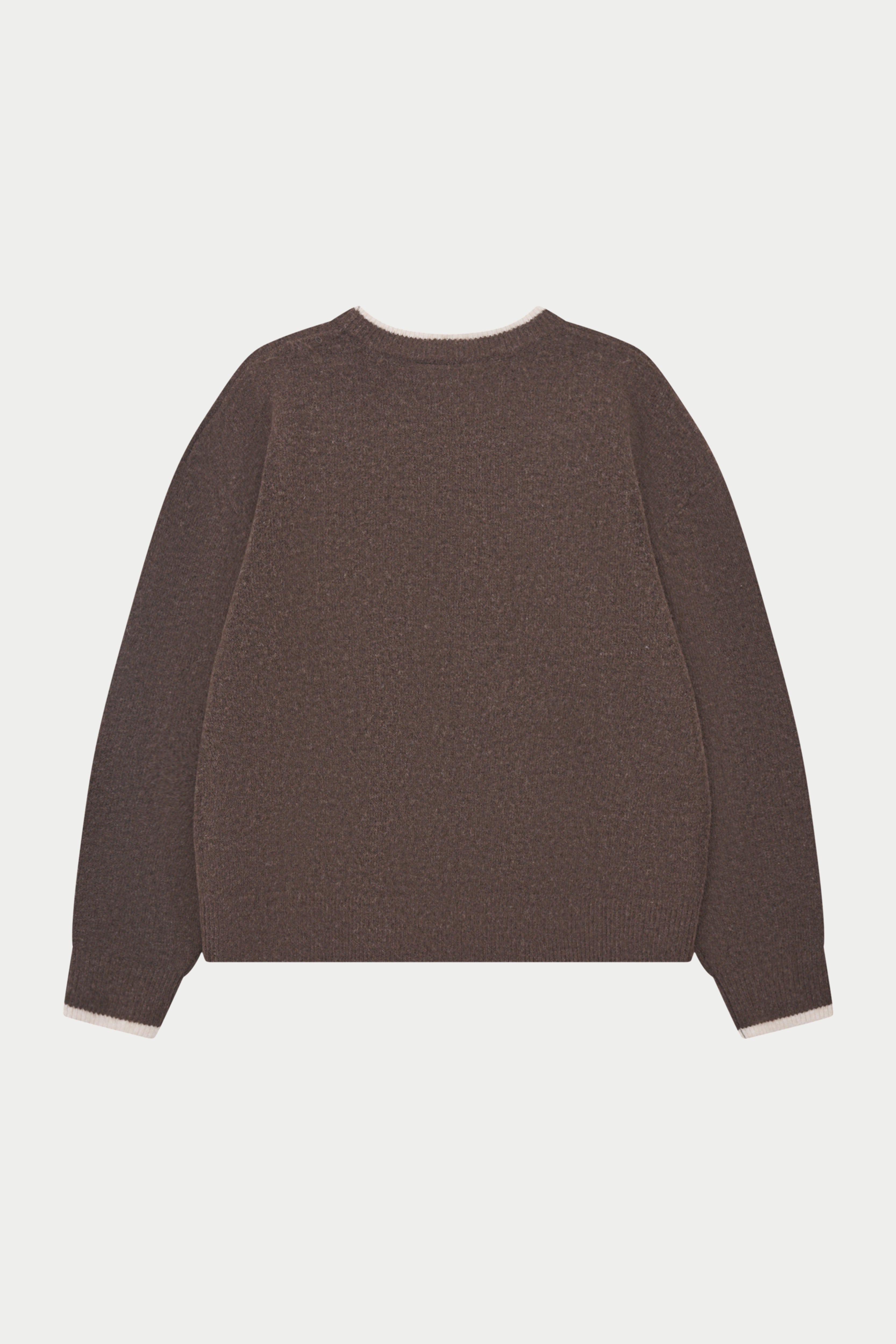 MONOGRAM KNITTED CREW - BROWN
