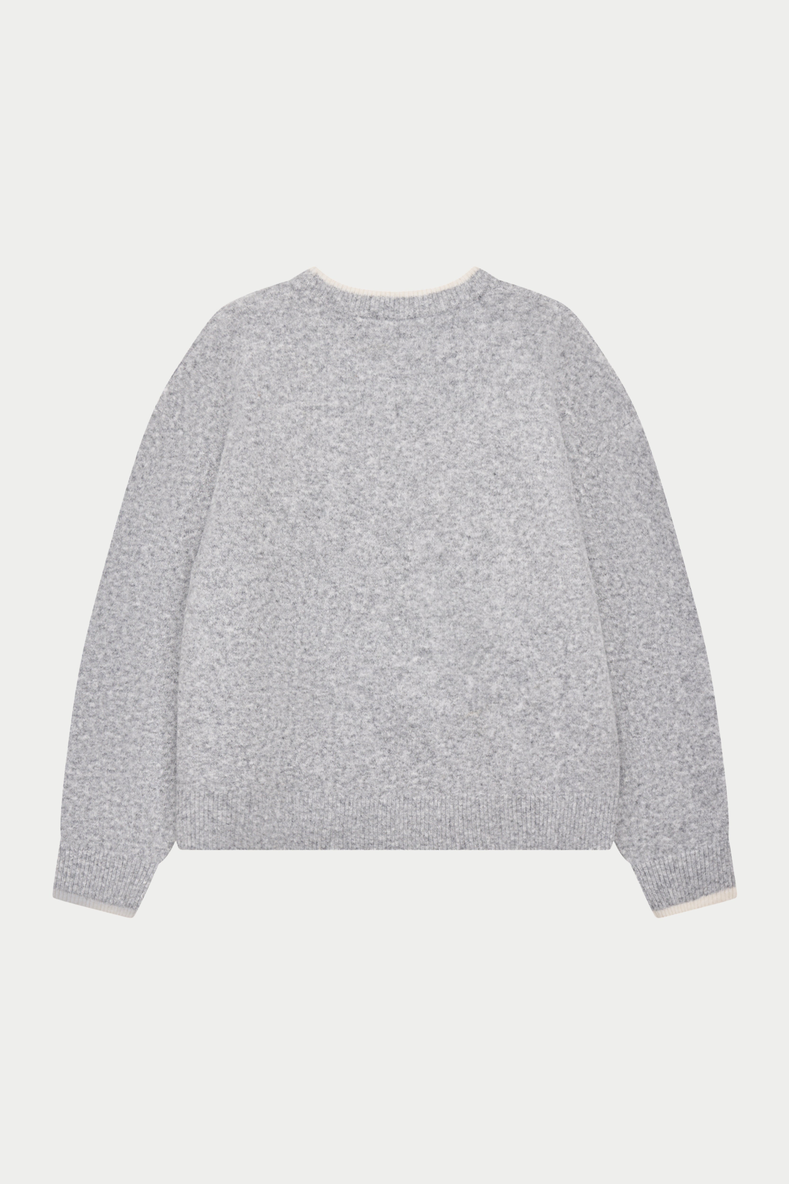 MONOGRAM KNITTED CREW - GREY