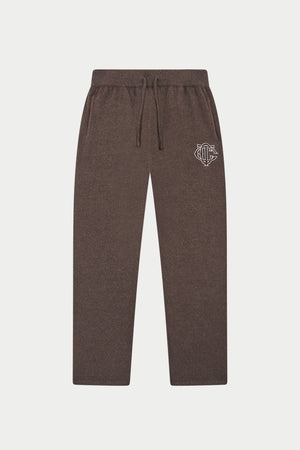 MONOGRAM KNITTED JOGGERS - BROWN