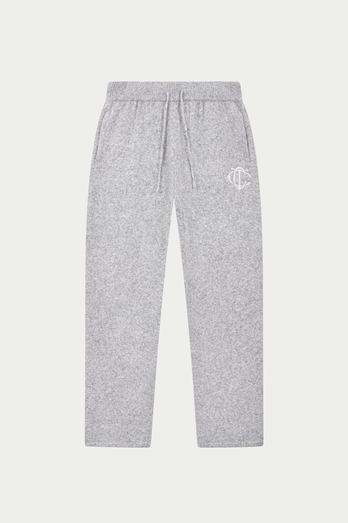 MONOGRAM KNITTED JOGGERS - GREY