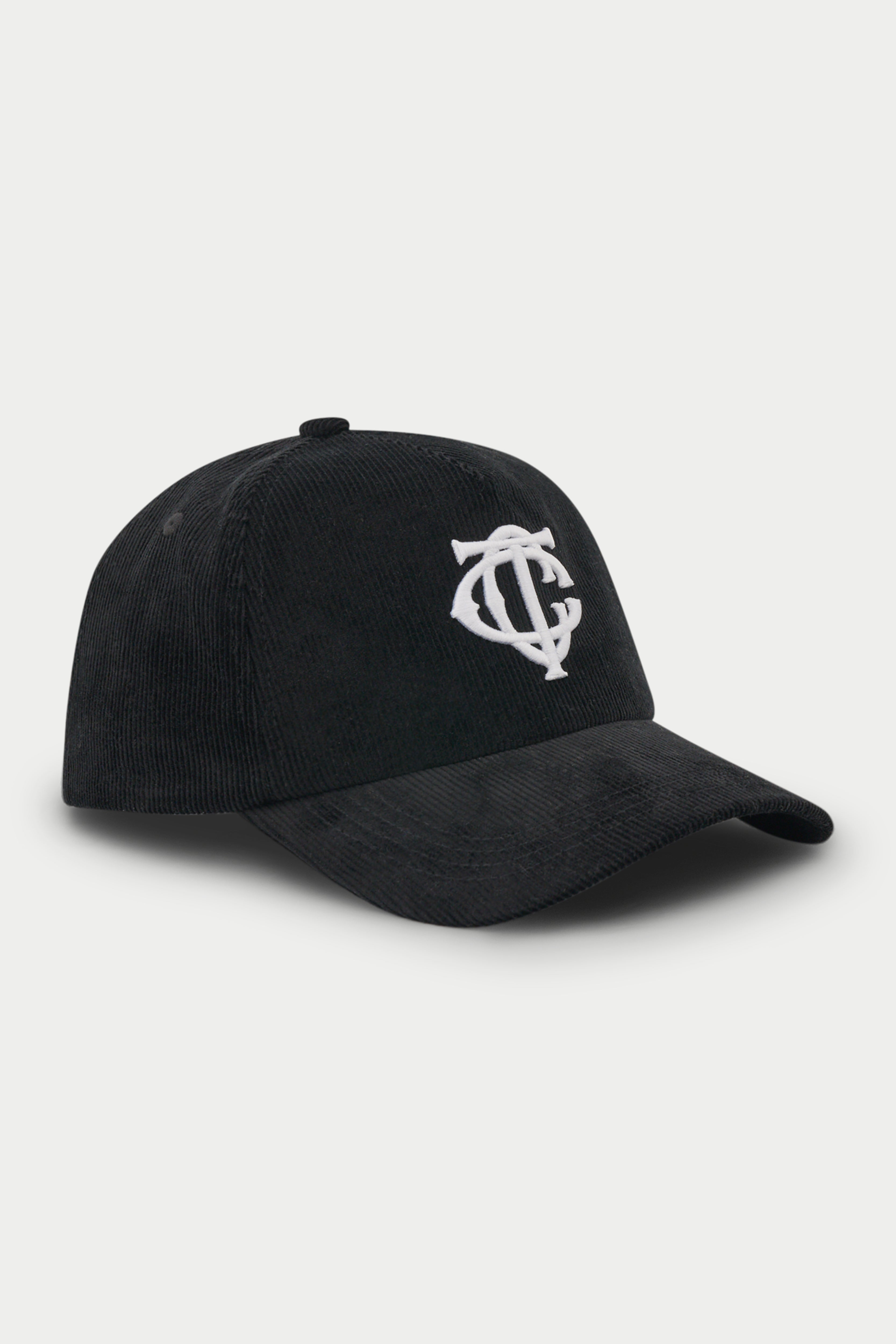 MONOGRAM CORD CAP - BLACK