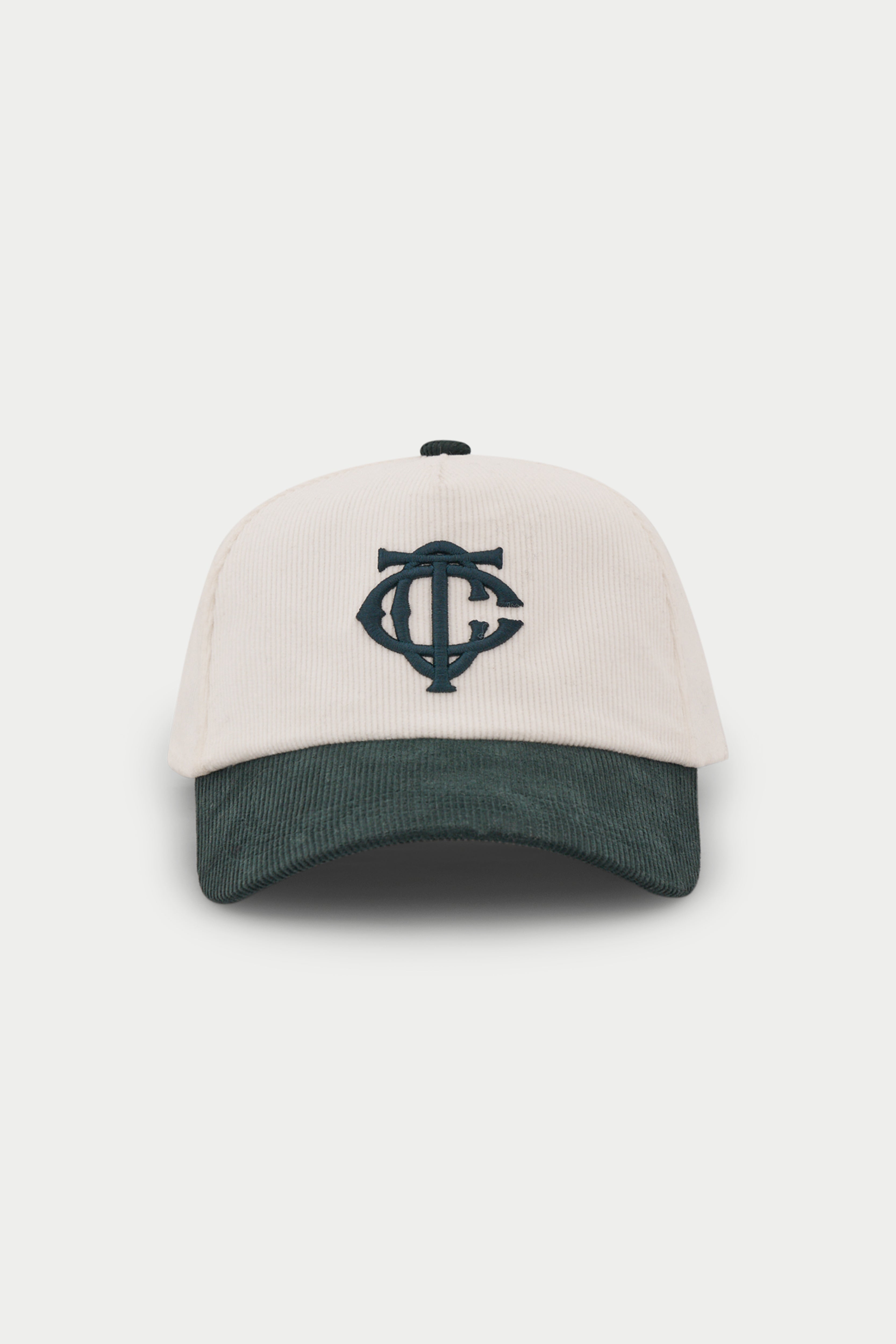 MONOGRAM CORD CAP - FOREST GREEN