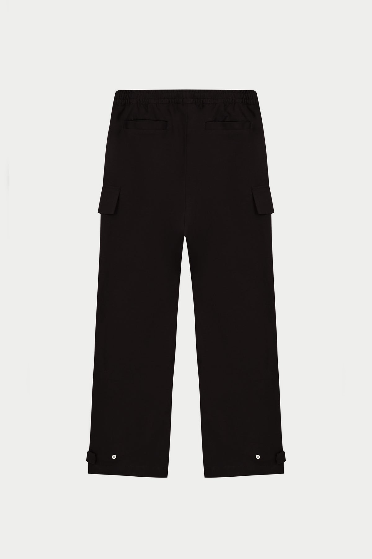 PLEATED WIDE LEG TROUSER - BLACK