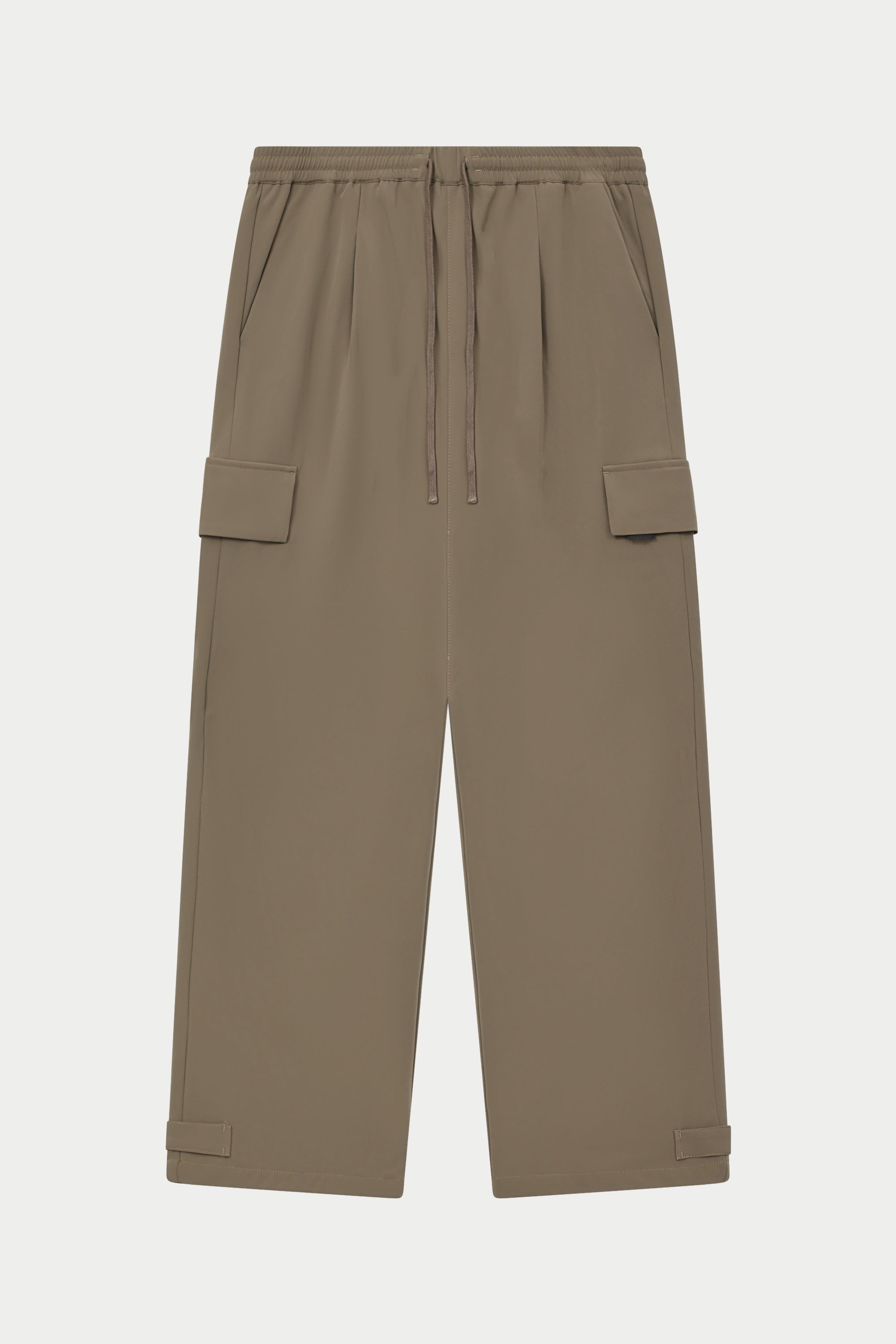 TECHNICAL WIDE LEG TROUSERS - KHAKI