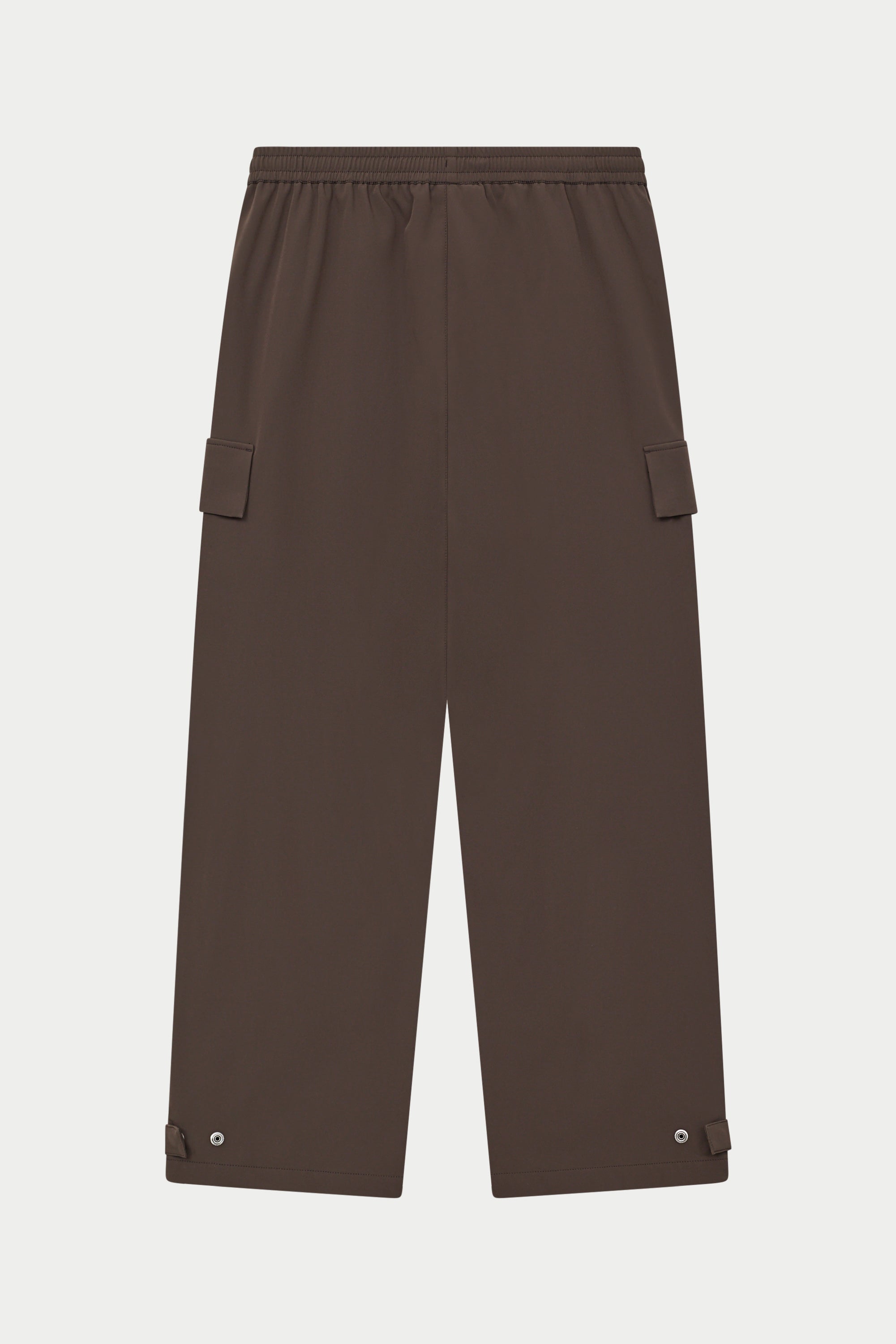 TECHNICAL WIDE LEG TROUSERS - BROWN