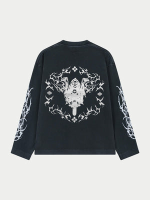 THE SOCIAL X TCC LONG SLEEVE T-SHIRT - GREY