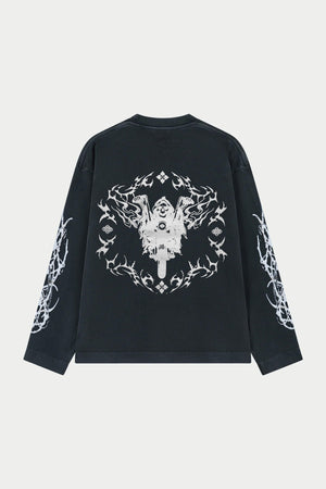 THE SOCIAL X TCC LONG SLEEVE T-SHIRT - GREY