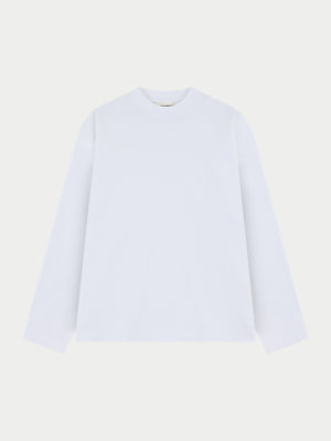 WASHED LONG SLEEVE T-SHIRT - WHITE