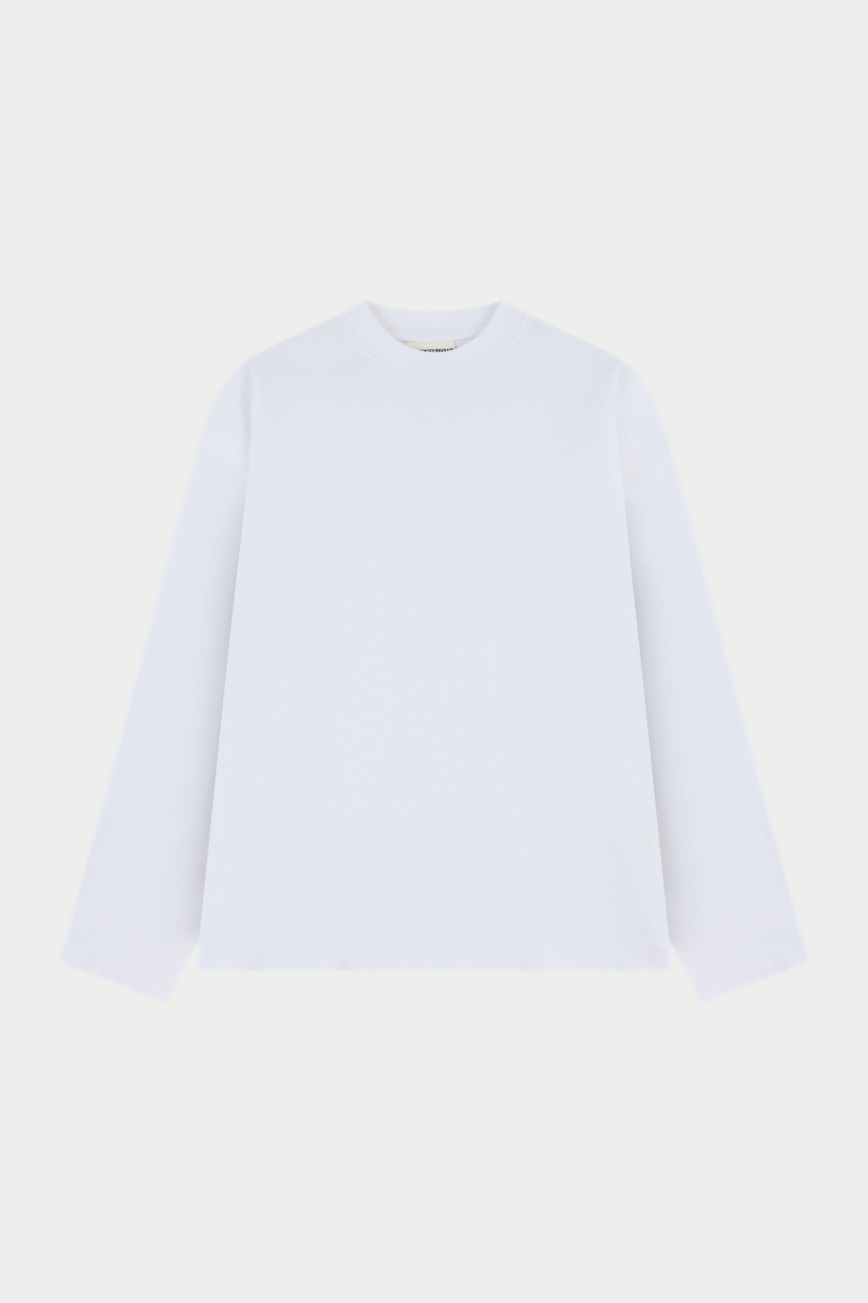 WASHED LONG SLEEVE T-SHIRT - WHITE