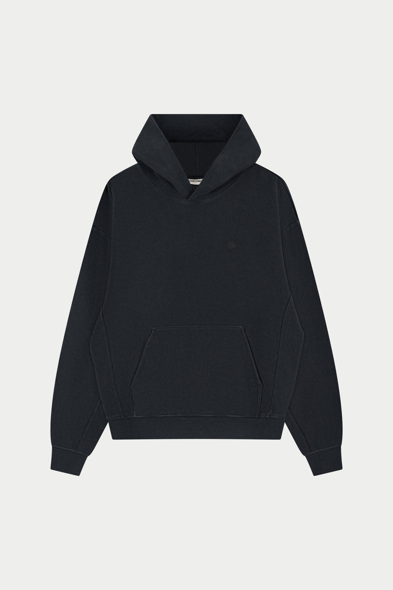 HEAVYWEIGHT WASHED RIBBED HOODIE - WASHED BLACK – The Couture Club