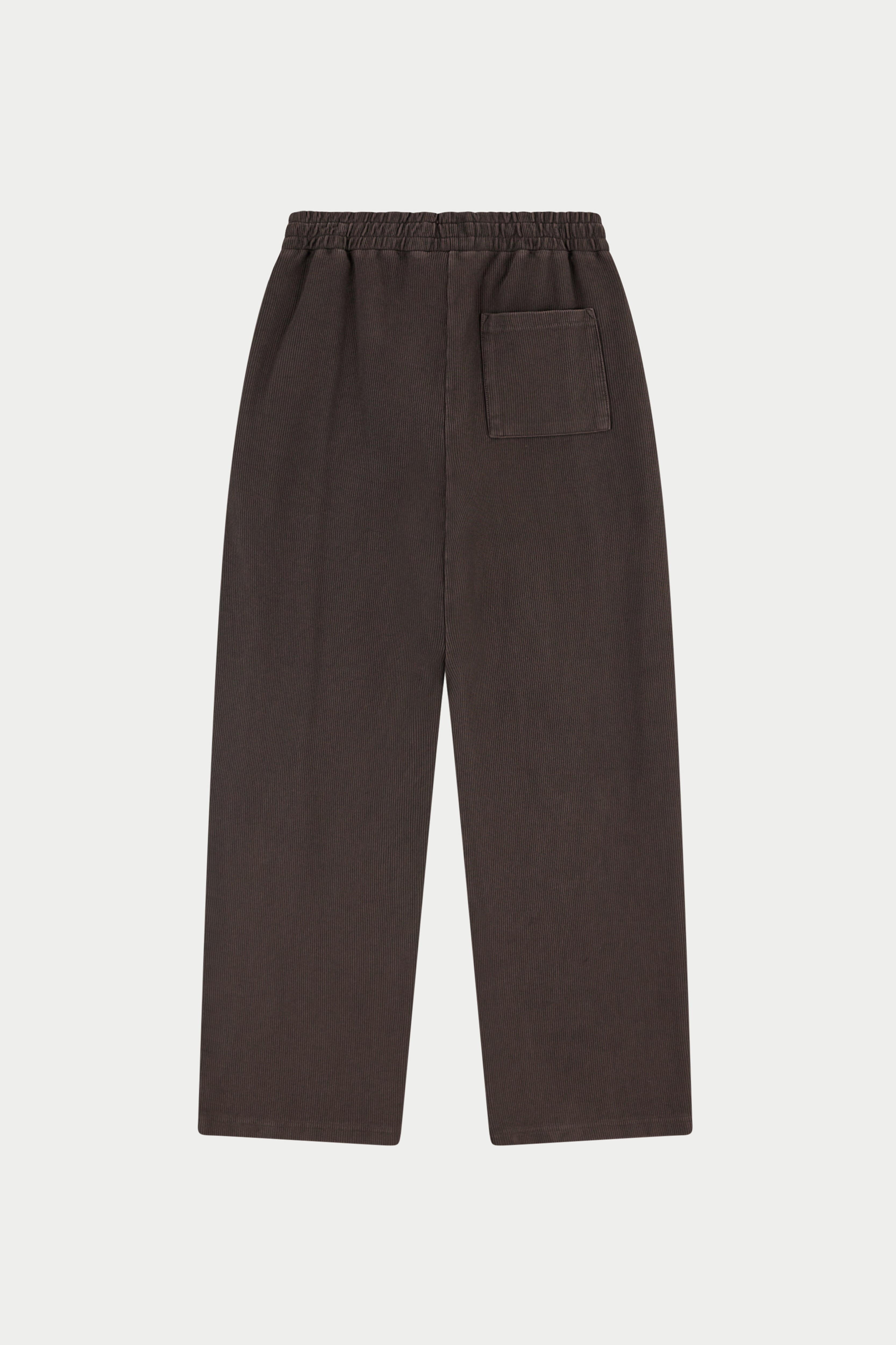 HEAVYWEIGHT WASHED RIBBED JERSEY JOGGERS - BROWN