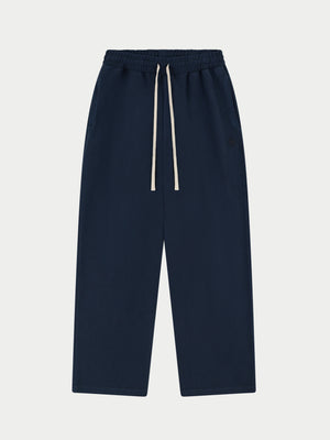 HEAVYWEIGHT WASHED RIBBED JERSEY JOGGERS - NAVY