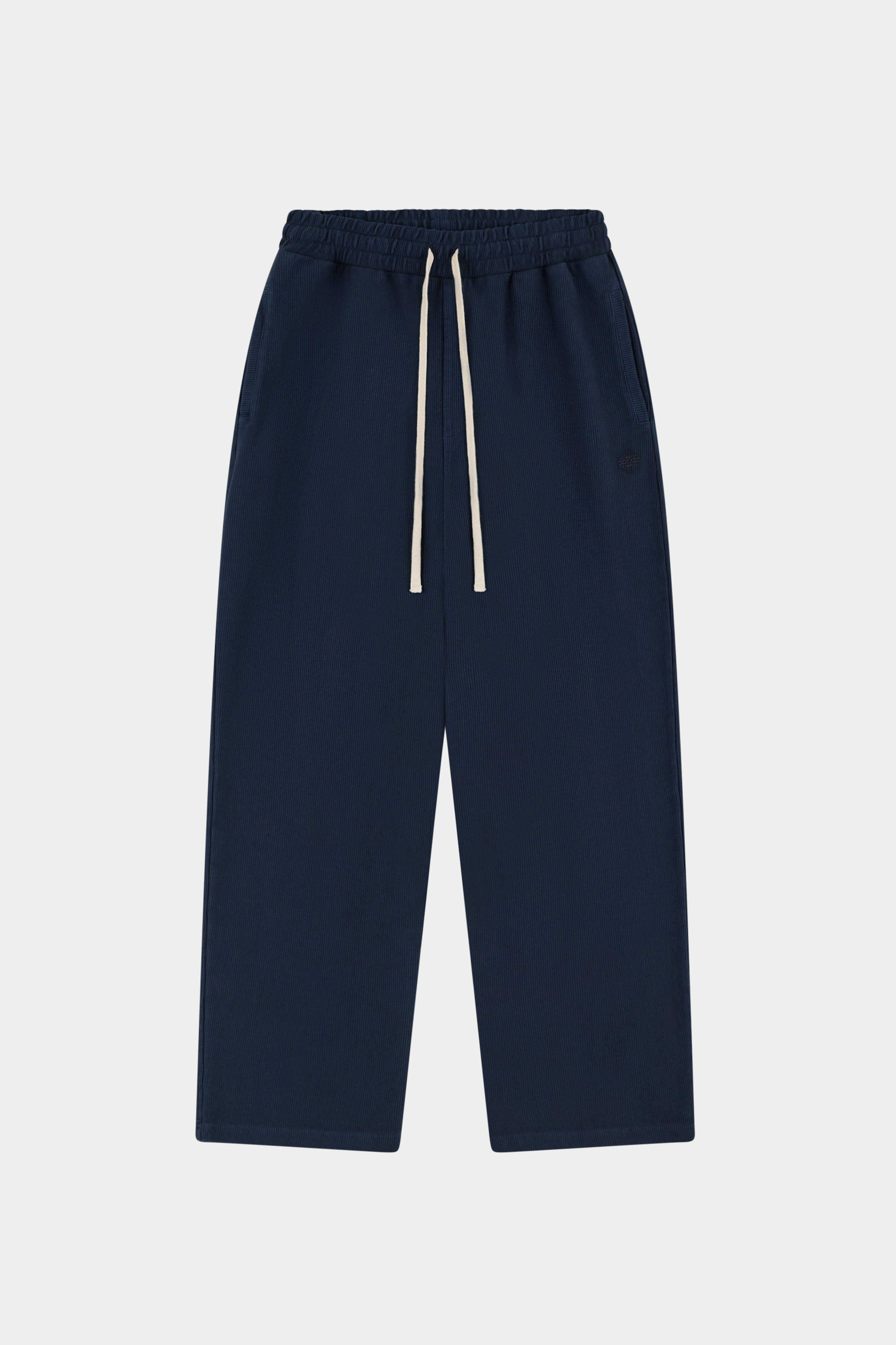 HEAVYWEIGHT WASHED RIBBED JERSEY JOGGERS - NAVY