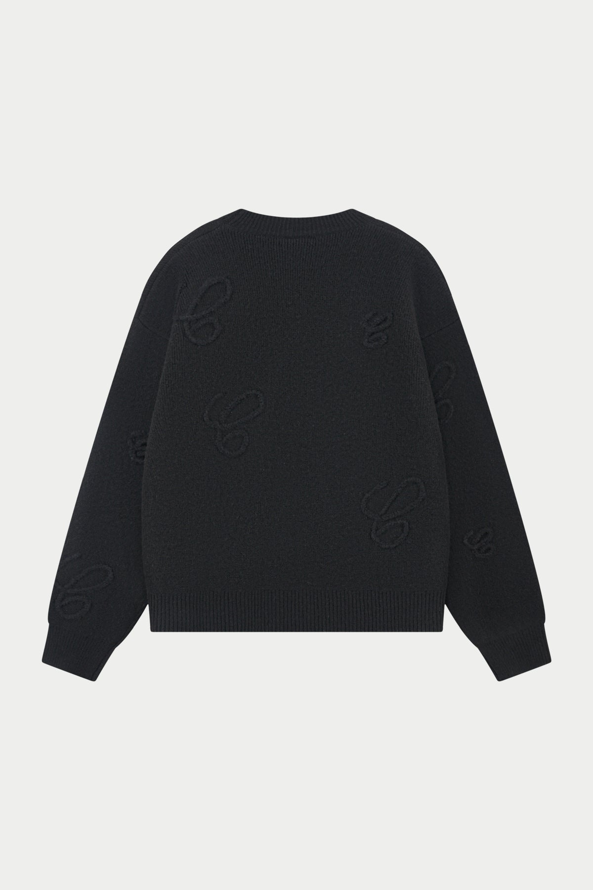 SCRIPT APPLIQUE JUMPER - BLACK