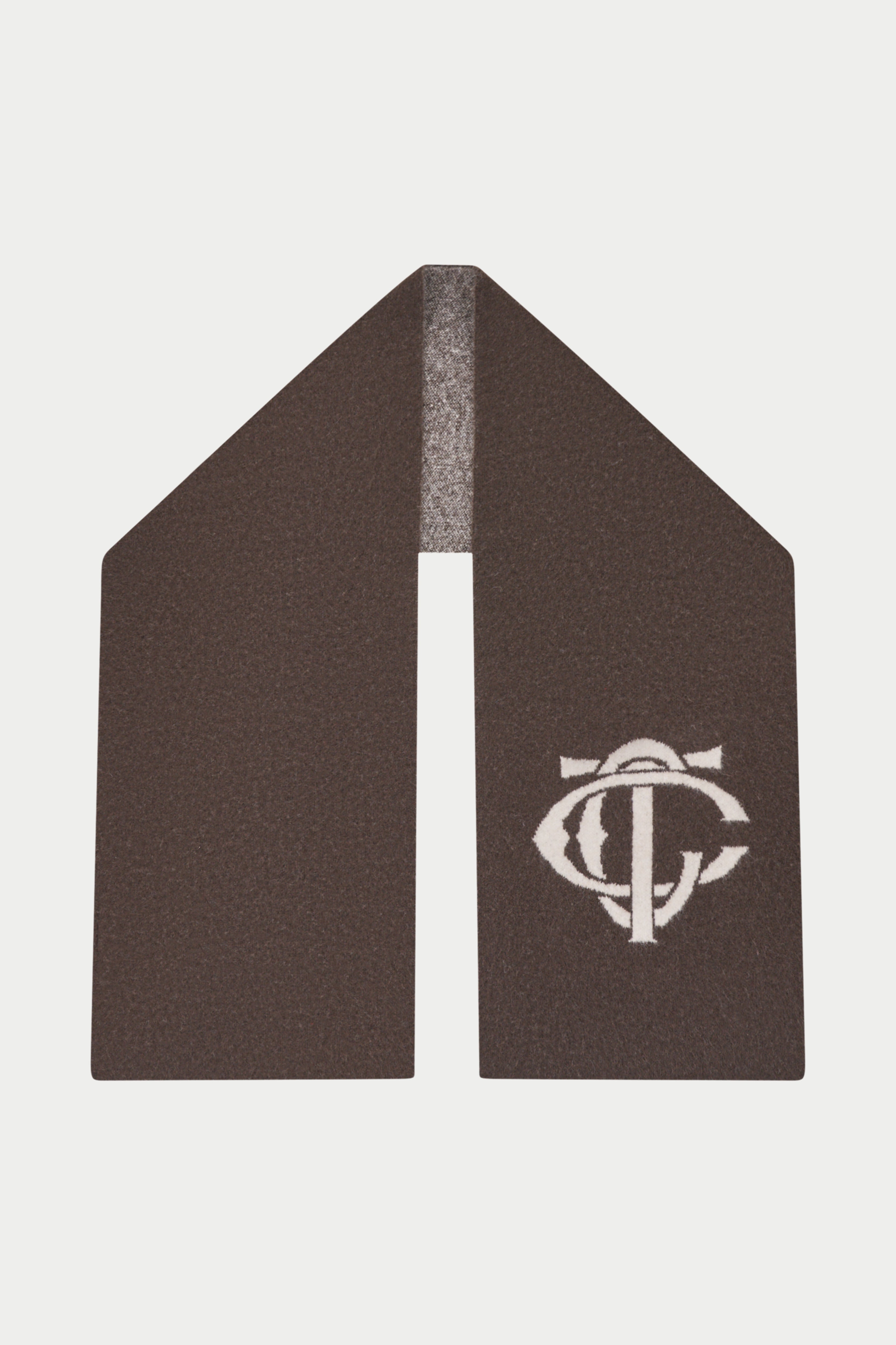 MONOGRAM SCARF - BROWN
