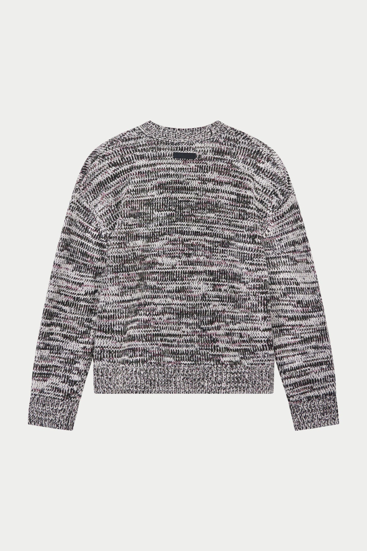 MIXED YARN KNITTED CARDIGAN - WHITE/KHAKI