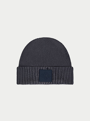 WASHED RIBBED BEANIE - PETROL
