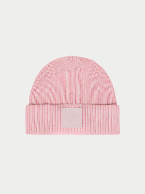 WASHED RIBBED BEANIE - PINK