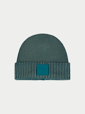 WASHED RIBBED BEANIE - TEAL