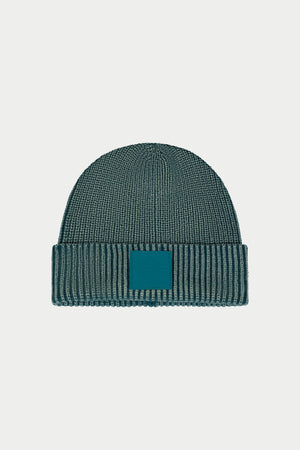 WASHED RIBBED BEANIE - TEAL