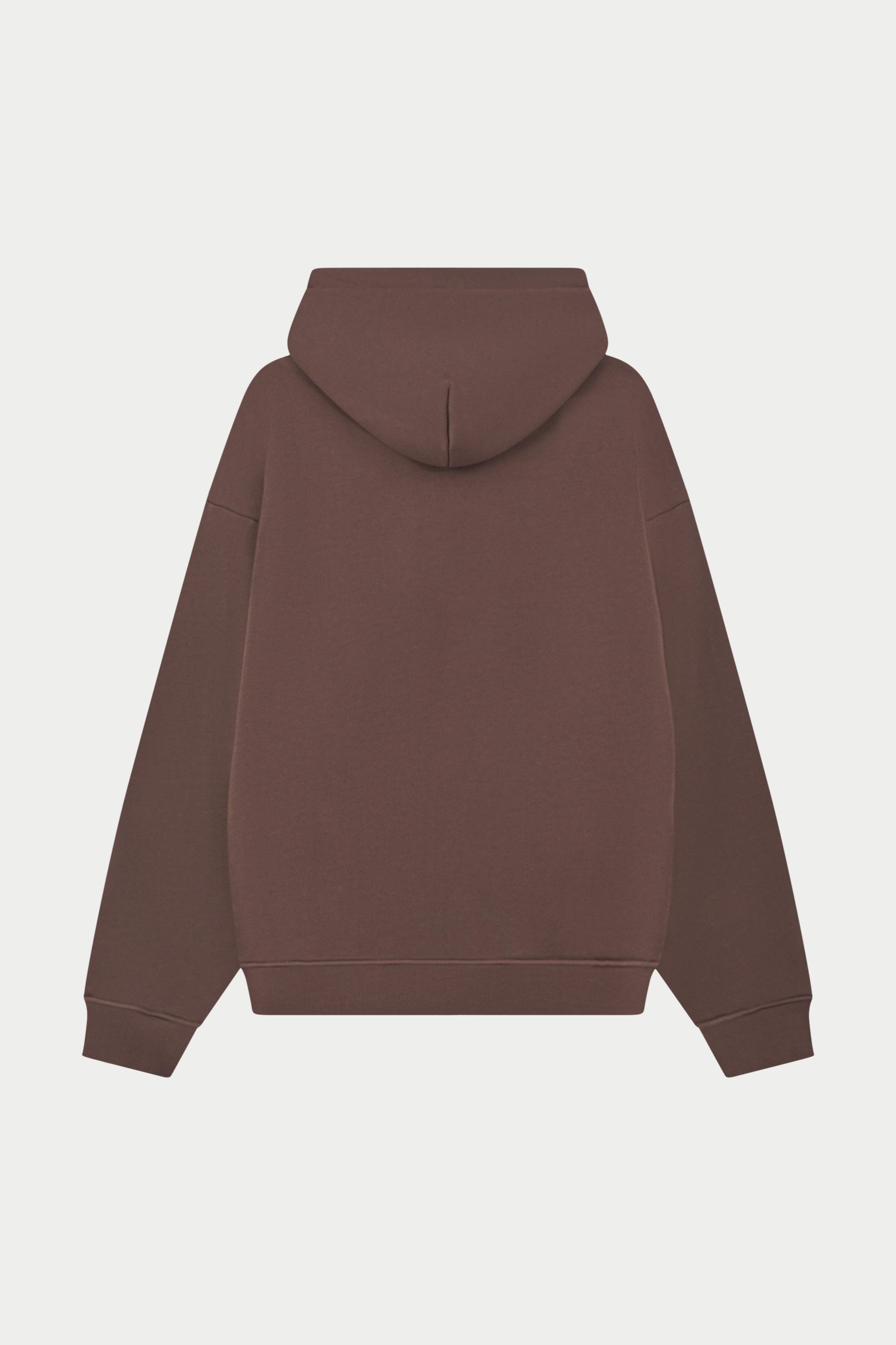HEAVYWEIGHT MONOGRAM APPLIQUE EMBLEM ZIP THROUGH - BROWN